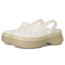 Chalk Crocs Classic Stacked Clogs Platform Sneakers