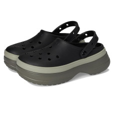 Black Crocs Classic Stacked Clogs Platform Sneakers
