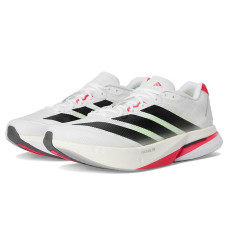 White/Black/Lucid Red adidas Adizero Boston 13 Running Shoes