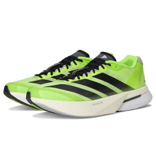 Lucid Lemon/Black/Halo Silver adidas Adizero Boston 13 Running Shoes