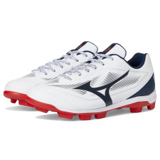 White/Navy Mizuno Cushionrevo Diamond Tpu
