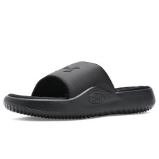 Black/Black/Black Under Armour Ignite Pro 8 Fixed Band Slides