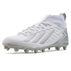 White/Silver Metallic/White adidas Adizero Impact.2 II American Football Cleats