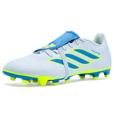 Crystal Sky/Ray Blue/Team Solar Yellow 2 adidas Predator Club Fold-Over Tongue Firm Ground/Multi Ground Soccer Cleats