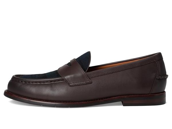 Polo Ralph Lauren Alston Leather & Plaid Wool Penny Loafers