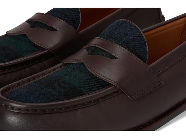 Polo Ralph Lauren Alston Leather & Plaid Wool Penny Loafers