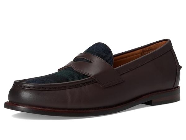 Polo Ralph Lauren Alston Leather & Plaid Wool Penny Loafers