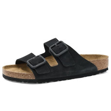 Black Birkenstock Arizona Wire Buckle - Nubuck Leather