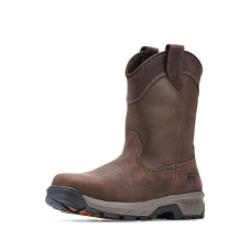 Dark Brown Full Grain Timberland PRO Titan EV Pull-On Composite Safety Toe Industrial Work Boots