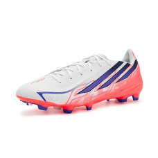 White/Solar Purple/Solar Turbo adidas F50 Hyperfast League Firm Ground Soccer Cleats