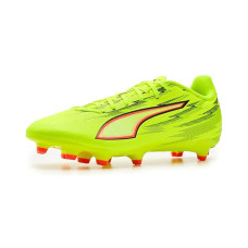 Yellow Alert/Black/Glowing Red/Lime Squeeze PUMA Ultra 6 Play Firm/Artificial Ground Soccer Cleats