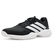 Black/Silver Metallic/White adidas Gamecourt 3 All Court Tennis Shoes