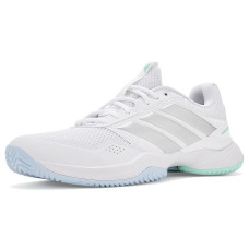 White/Silver Metallic/Ice Blue adidas Gamecourt 3 All Court Tennis Shoes