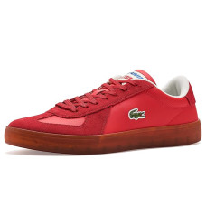 Red/Gum Lacoste Baseshot Pro Leather Sneakers