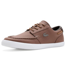 Brown/Dark Brown Lacoste Bayliss 2.0 Leather Sneakers