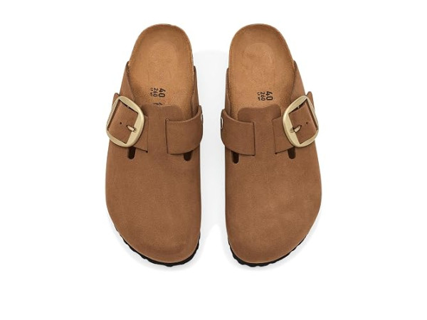 Birkenstock Boston Big Buckle Tonal Clog - Nubuck Leather