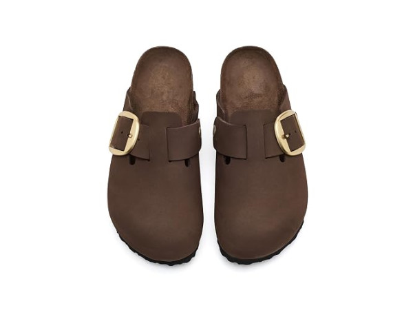 Birkenstock Boston Big Buckle Tonal Clog - Nubuck Leather Birkenstock Boston Big Buckle Tonal Clog - Nubuck Leather
