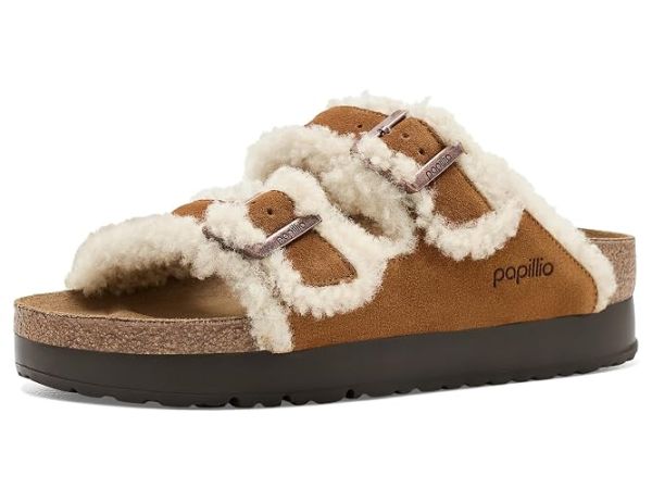 Birkenstock Arizona Platform Flex Shearling - Suede Birkenstock Arizona Platform Flex Shearling - Suede