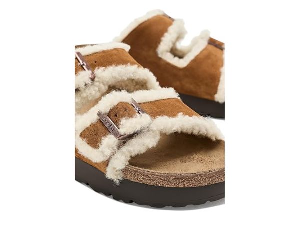 Birkenstock Arizona Platform Flex Shearling - Suede Birkenstock Arizona Platform Flex Shearling - Suede