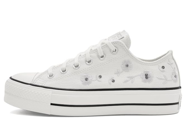 Converse Chuck Taylor All Star Lift Platform Sequin Flowers Low Top Sneakers Converse Chuck Taylor All Star Lift Platform Sequin Flowers Low Top Sneakers