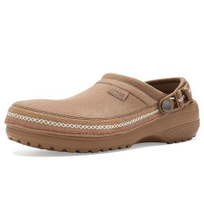 Crocs Classic Crafted Canvas Vegan Suede Stitch Clogs