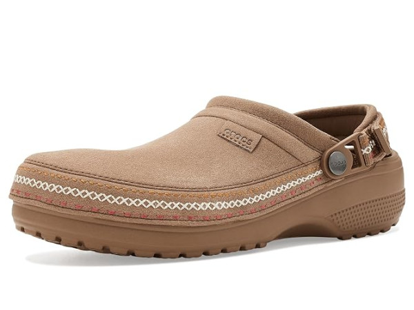 Crocs Classic Crafted Canvas Vegan Suede Stitch Clogs