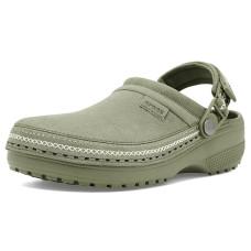 Crocs Classic Crafted Canvas Vegan Suede Stitch Clogs