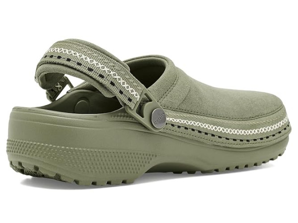 Crocs Classic Crafted Canvas Vegan Suede Stitch Clogs