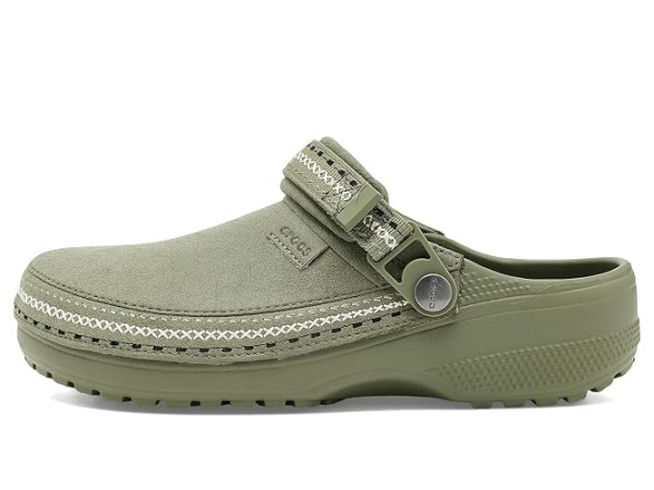 Crocs Classic Crafted Canvas Vegan Suede Stitch Clogs