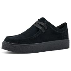 Black Leather Clarks Boxbee Low
