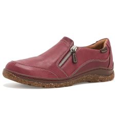 Dark Red Leather Clarks Orlene Eve
