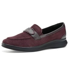 Wine Leather Clarks Lynell Bay