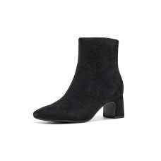 Black Suede Leather Clarks Fernie Zip