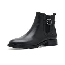 Black Leather Clarks Adalynn West