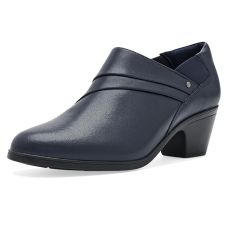 Navy Leather Clarks Emily 2 London