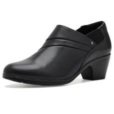 Black Leather Clarks Emily 2 London