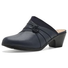 Navy Leather Clarks Emily 2 Eliza