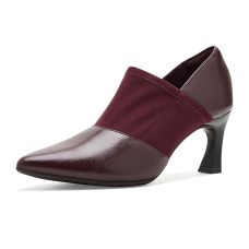 Burgundy Leather Clarks Tammitha Sleek