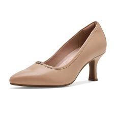 Beige Leather Clarks Kacelyn Grace