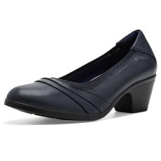 Navy Leather Clarks Emily 2 Gracie