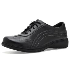 Black Leather Clarks Carleigh Dream