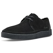 Black Leather Clarks Smokeford Trek