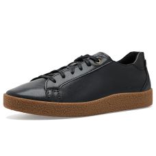 Black Leather Clarks Smokeford Lace