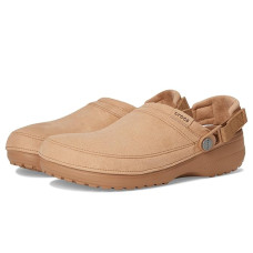 Milk Chocolate Suede Crocs Classic Crafted Vegan Suede Clogs