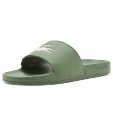 Khaki/White Lacoste Serve Slides 0.0