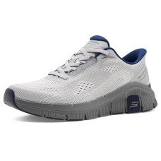 Gray/Navy SKECHERS Relaxed Fit Flex Zayder Hands-Free Slip-In
