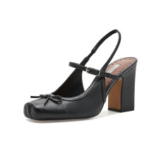 Black Leather Steve Madden Elainie