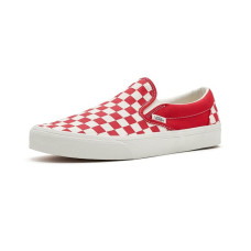 Color Theory Checkerboard Tomato Vans Classic Slip-On