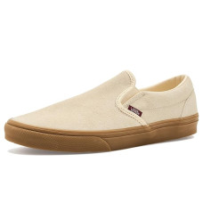 Cream/Burgundy Vans Classic Slip-On