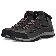 Dark Grey/Mountain Red Columbia Crestwood Mid Waterproof